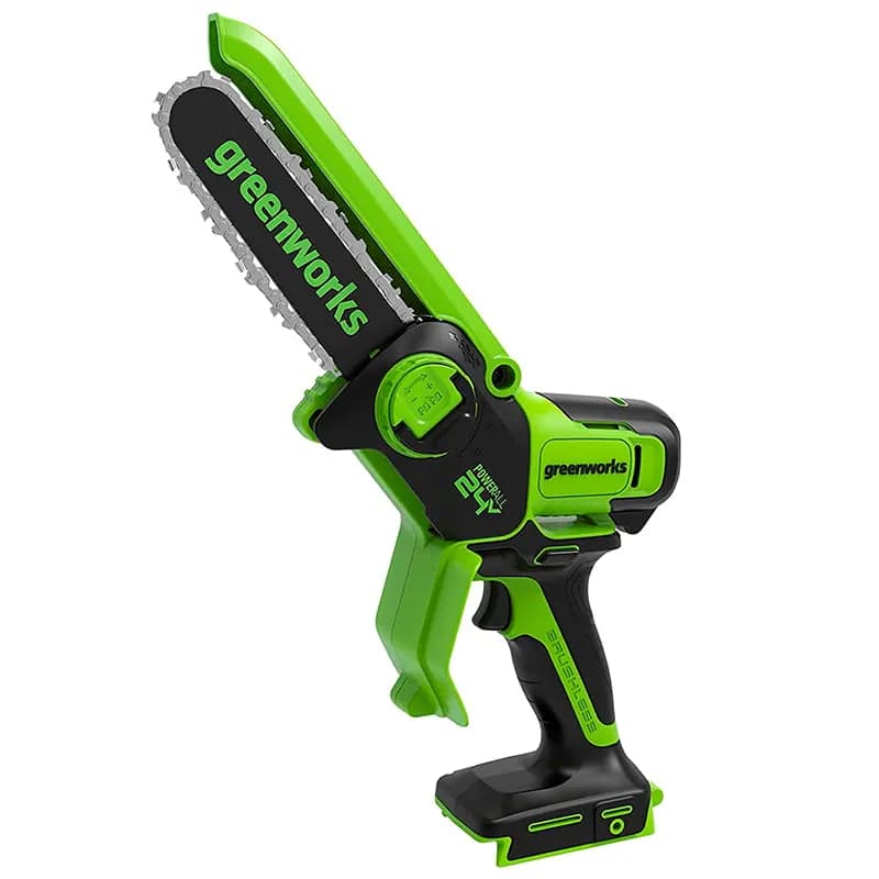 Цепная мини пила аккумуляторная Greenworks GD24CSMNX, 24V, 15см, c 1хАКБ 2Ач и ЗУ