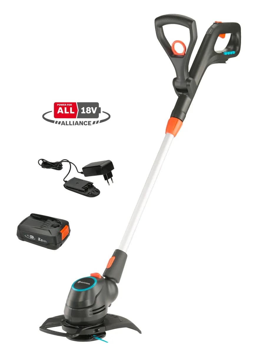 Триммер аккумуляторный Gardena ComfortCut 23-18V P4A, 18 В, ширина скашивания 23 см, комплект с АКБ и ЗУ