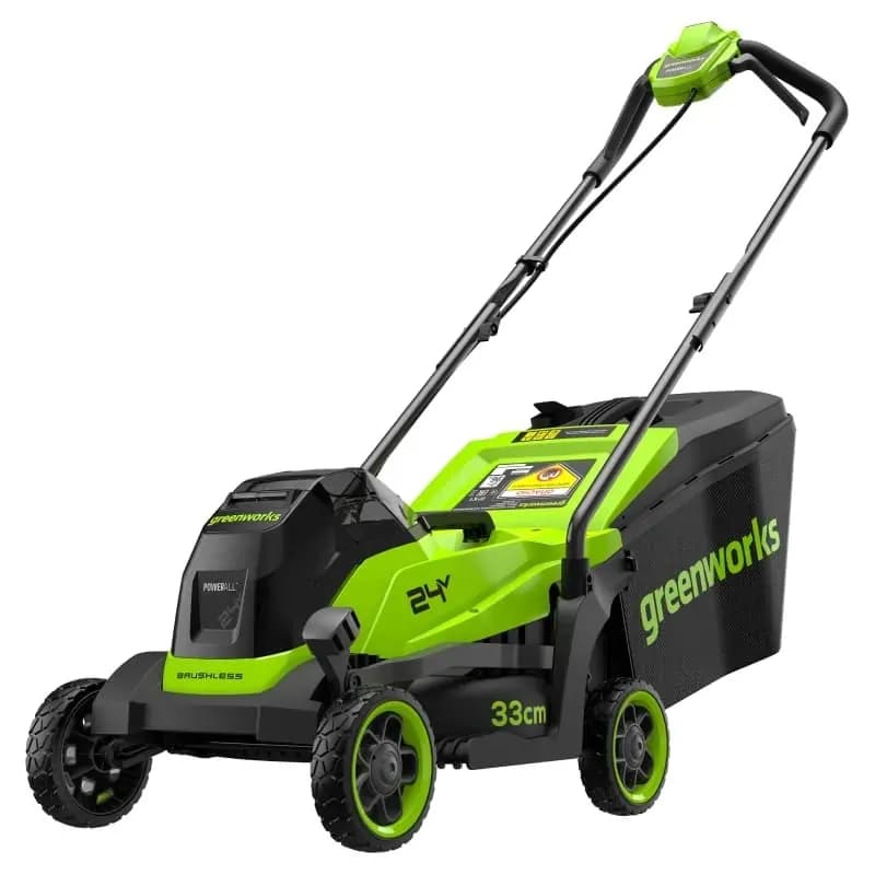 Газонокосилка аккумуляторная Greenworks GD24LM331, 24V, 33 см, бесщеточная, c 1хАКБ 4Ач