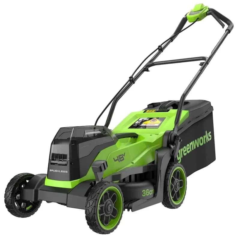 Газонокосилка аккумуляторная Greenworks GD24X2LM361, 2х24V, 36 см, бесщеточная, без АКБ и ЗУ
