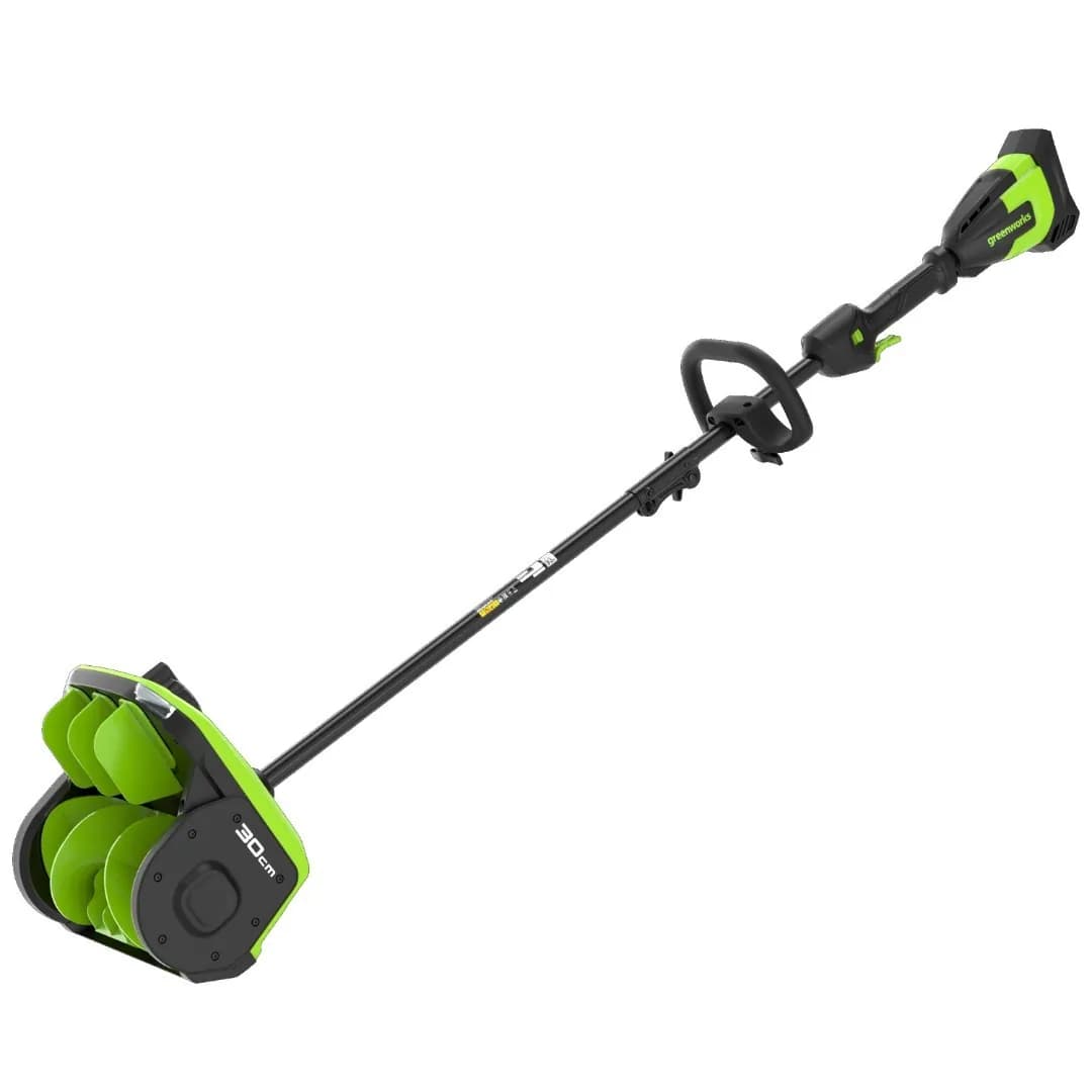 Снегоуборщик аккумуляторный Greenworks, 40V, 30 см, с регулируемым направлением выброса, бесщеточный, с 1хАКБ 4 Ач и ЗУ