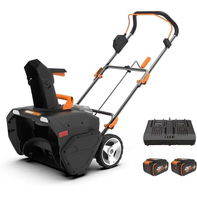 Снегоуборщик аккумуляторный Worx Nitro WG471, 40 В, ширина захвата 20 дюймов, бесщёточный