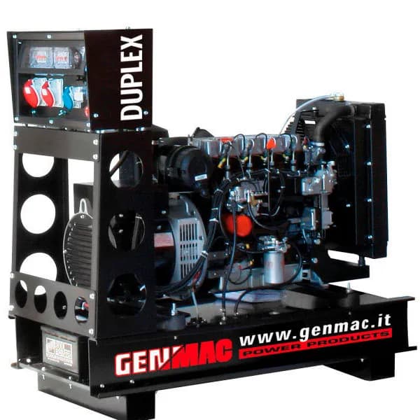 Дизельный генератор Genmac DUPLEX G13DO, 13 кВА-10 кВт, водяное охлаждение, 230-400В 3-фазный, 50Гц, 1500 об-мин