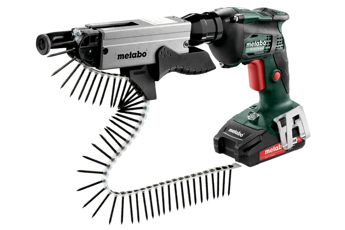 Аккумуляторный шуруповерт для гипсокартона Metabo SE 18 LTX 4000 + SM 5-55 — фото оборудования