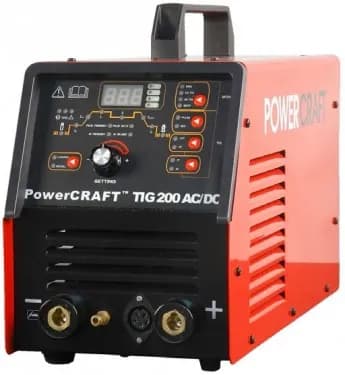 Аппарат аргонодуговой сварки Lincoln Electric PowerCRAFT TIG 200 AC-DC, TIG AC-DC, ток 10-200А, 220В, ПВ 25%, вес 10.4кг