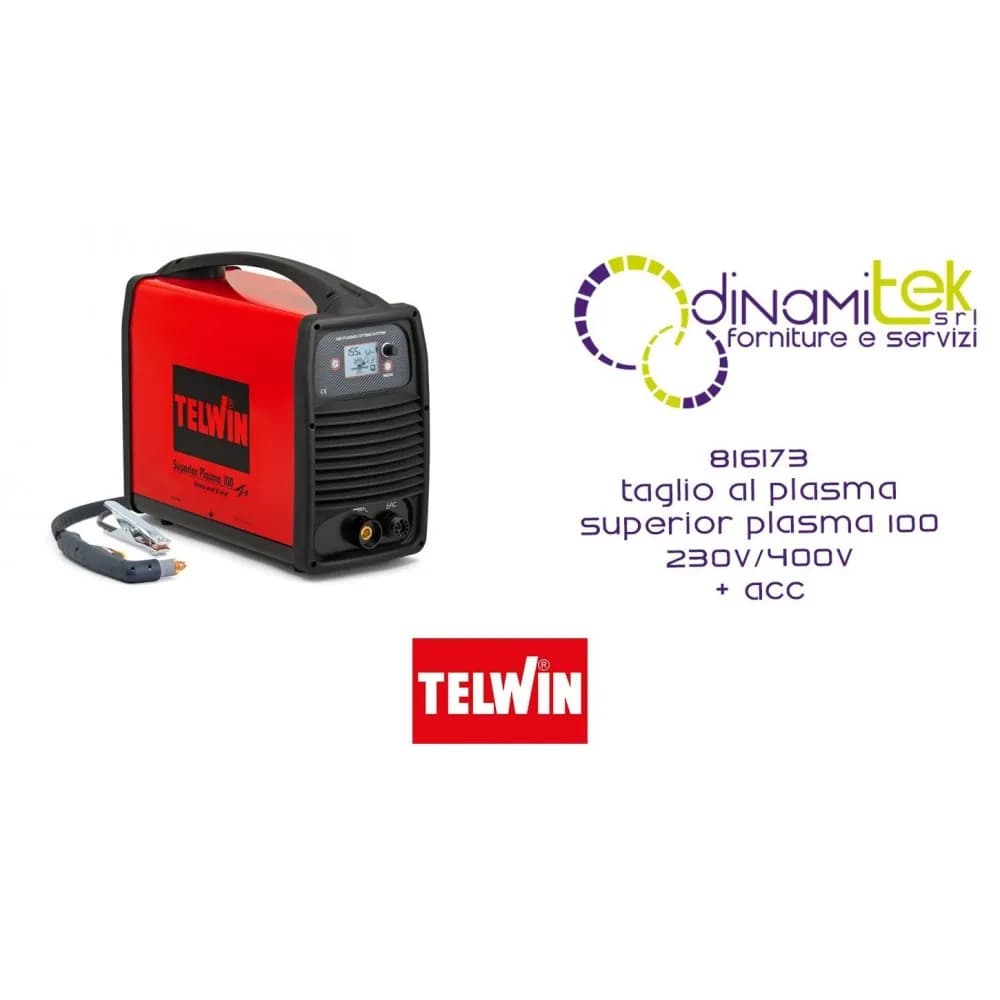 Аппарат воздушно-плазменной резки Telwin Superior Plasma 100, ток 30-100А, рез до 40мм, 230-400В 3ф, 13.5 кВт макс