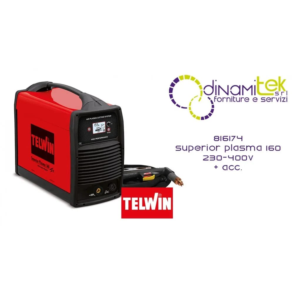 Аппарат воздушно-плазменной резки Telwin Superior Plasma 160 230-400V, ток 30-160А DC, рез до 50мм, 230-400В 3ф, 25 кВт макс